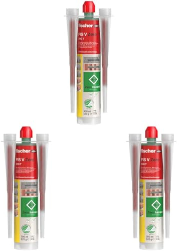 fischer Injektionsmörtel FIS V Zero 300 T, umweltschonender Universalmörtel, wetterfester Mörtel für den Innen- & Außenbereich, Mörtelmasse für Lasten in allen gängigen Baustoffen, 300 ml