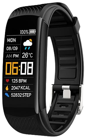 AMZLORD Sport Smartwatch Contapassi Orologio indossabile Impermeabile Ricarica diretta USB for supporto Android 4.4/IOS8.0 e UP (Nero)
