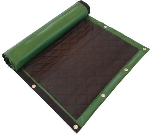 LTCANOPY Schallschutz Vorhang Heavey Schallmauer, temporäre Bau Verkehrs Industrie Sportplätze Outdoor-Schallschutz LäRmschutzwand 100 x 200 cm 1 Stück, Matt-Dunkelgrü
