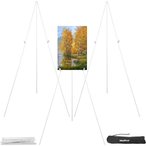 STARVAST 3 Stück Verstellbare Staffelei, Künstler Staffelei 160 cm Höhe Metall Poster Staffelei, Zusammenklappbare Stativ Staffelei für Kunstdisplays, für Hochzeitszeichen, Malerei