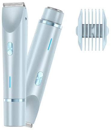 2-In-1 Elektrischer Rasierer Damen Intimbereich Intimrasierer für Frauen, Wasserdicht Elektrische Intimrasierer für Frauen (Blau)