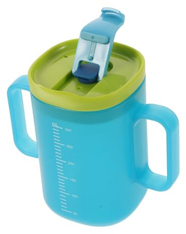 Vaguelly Trinkbecher Mit Strohhalm Auslaufsicherer Becher Für Kleinkinder Fütterbecher Für Senioren Geeignet Für Wasser Milch Und Saft