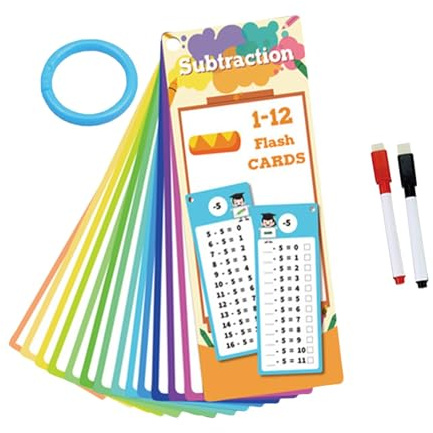 Flash-kort multiplikation, flash-kort multiplikation Dubbelsidig pedagogisk | Multiplikationstabeller för barn Lärspel, barns inlärningsstadium, klass 1 till 3, klassrum,