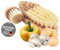 TOPANBIETER 999 Juego de 2 cepillos para verduras y champiñones de madera de haya, cepillos de limpieza sostenibles para verduras y hongos, robustos, duraderos y respetuosos con el medio ambiente