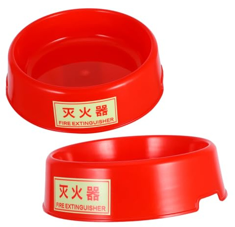 OSOLADY Soporte Para Extintor De Incendios Rojo Fosforescente, Base De Plástico Resistente Para Extintores De 5-8 Kg, Almacenamiento Seguro y Visible Para Vehículos Recreativos y Lugares Públicos