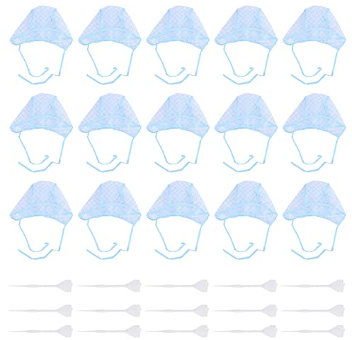 Veemoon Kit De Coloración Del Cabello 15 Piezas Gorro De Teñido Pe Seguro Tamaño Único Agujas De Gancho Resistentes Para Salón y Uso Doméstico Profesionales y Principiantes