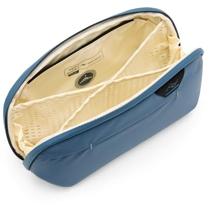Peak Design Kleiner Waschbeutel, Ozean, wetterfest, Reise-Kulturbeutel, aufrecht oder hängend, mit Taschen, magnetische Zahnbürstentasche, breite UltraZip-Öffnung, Kulturbeutel für Damen und Herren