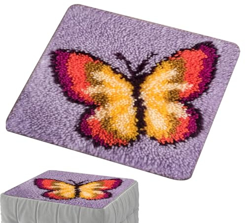 Kits de alfombra de gancho para niños - Juego de manualidades de , proyecto de aguja | Kit de fabricación de alfombras de 11.81x11.81 pulgadas, actividad de patrones de bricolaje para adultos, niñ
