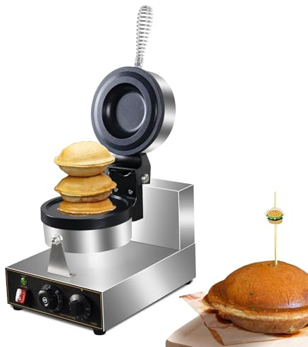 AETEREOS UFO Burger Press, Commercial Ice Burger Machine for Household 1300W Electric Press, 50-300℃ Non-stick Pan, Double-Sided Heating, Efficient and Easy to Clean for Party House 110V