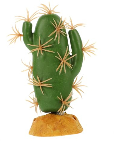 UKCOCO Plante Artificielle pour Reptiles en Résine Forme Cactus Décoration Réaliste Stable pour Terrarium pour Habitat Reptiles et Bureau