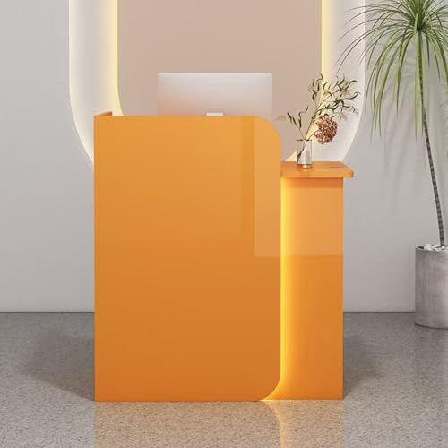 Labasuan Kommerzieller Empfangstresen aus Holz, Thekentisch mit abschließbarer Schublade, kleine Einzelhandelskasse, für Salon, Einzelhandel, Home Office(Left,39.4 * 17.7 * 39.4in)