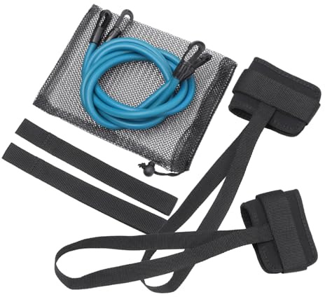 TOYANDONA Kit Entraînement de Natation avec Ceinture et Cordes Élastiques Résistance pour Exercices Aquatiques Convient à Tous Niveaux et Styles de Nage