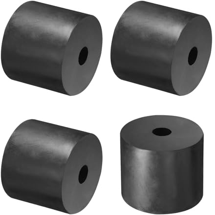 TA-VIGOR 4 espaciadores de goma de 50 mm de diámetro exterior, 12 mm de diámetro interior de 40 mm de altura, bujes redondos de goma antivibración, arandelas de aislamiento gruesas y almohadillas de