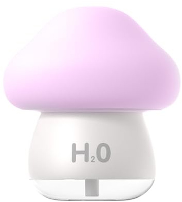 Humidificadores pequeños para dormitorio, suministros para el hogar que funcionan con pilas de 7 colores con luz nocturna, humidificador de plantas de interior, para plantas, guardería, oficinas