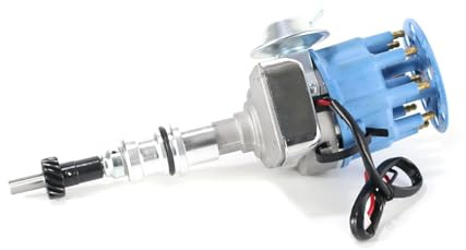 Electronic Distributor Zündverteiler in blauer Farbe. Passend für FORD 221-260-289-302 Small Cap Small Block HEI-Verteiler V8-Motoren Zündverteiler