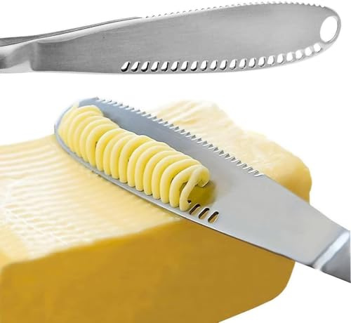 Nesthetics Stainless Steel Butter Spreader, Butter Knife - 3 in 1 Kitchen Gadgets