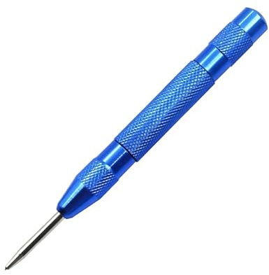 Puntatore automatico regolabile, Punzone centrale caricato a molla automatico multicolore(Blue)