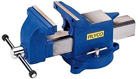 Alyco 199305 - Tornillo de banco de guia cuadrada capacidad 100 mm fuerza 3500 Kg