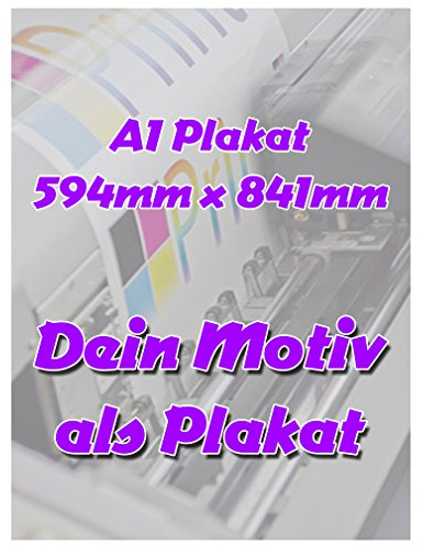 SHIRT-TO-GO Fotodruck PapierPlakat DIN A1 Poster Plakat 594mm x 841mm individuell mit deinem Motiv selbst gestalten