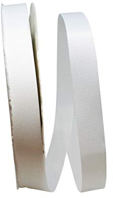 Reliant Ribbon Grosgrain Allure Ribbon, 7/8 Inch X 100 Yards, White