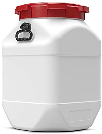 Curtec 40, 50,66, 80 Liter qadratisches Fass Vorratstonne Lagerfass Wassertonne dicht verschließbar für Lebensmittel geeignet