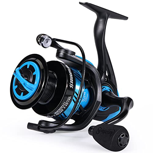 Sougayilang SL Spinnrolle 5,2:1 Hochgeschwindigkeits-Metallspule Leistungsstarke Spinnangelrollen Karpfenangeln Hecht Kohlefaser Drag Max 25LB Angelrolle