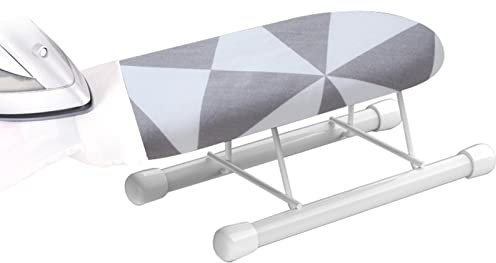 Yajimsa ASSE da Stiro | ASSE da Stiro Portatile da Tavolo con Gambe Pieghevoli,ASSE da Stiro Pieghevole da Tavolo con poggiaferro per Maniche e Colletto