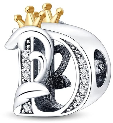 Charm Anhänger Damen Buchstabe A-Z für Armband 925 Sterling Silber Charms Beads passend für Pandora Armband und Halskette, Kompatibel mit Europäischen Armbänder für Frauen Mädchen KJC165