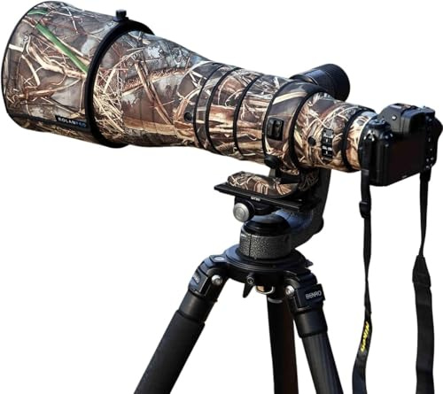 ROLANPRO wasserdichte Objektivschutzhülle Lens Coat kompatibel mit Nikon Z 600mm F4 TC VR S, Camouflage Regenschutz Bird Watching Tierfotografie - #9 Klassisches Gras Camo