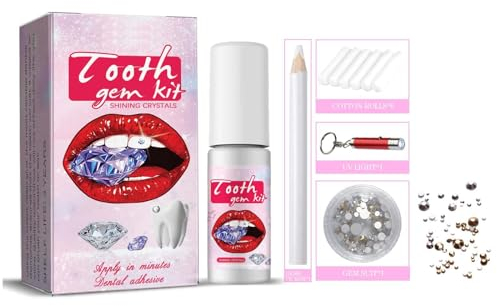 Dyceittdia Zahn-Edelstein-Kit, modisches Zahn-Edelstein-Kit für Zahnschmuck, DIY-Zahn-Edelstein-Kit