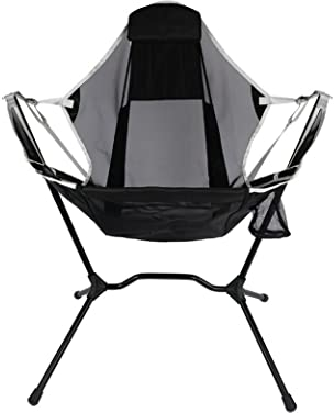 UTOQIA Klappstühle Camping Campingstuhl Outdoor-Klappstuhl Mit Kissen Tragbarer Bequemer Angelstuhl Campingstuhl Ultralight Travel Angelstuhl Camping Stuhl (Color : Gray)