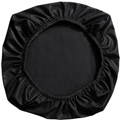 predolo Fundas de Asiento para Silla de Escritorio de Oficina, Fundas Elásticas Resistentes Al Agua para Cojín de Asiento de Silla de Ordenador, Negro, Individual