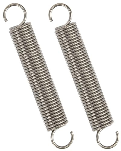 GUNGY Ressort de Traction 100mm Ressorts de Tension avec Crochets Ressorts en Acier Inoxydable Diamètre du Fil 2mm Diamètre Extérieur 16mm Force 8,8KG 2 Pièces