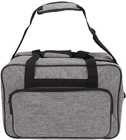 flexman Nähmaschinenkoffer, 18,1 X 9,1 X 12,2 Zoll, Canvas Nähmaschinen Tragetasche mit Mehreren Taschen, Tragbare Tragetasche mit Kofferstangenhülle für Reisen