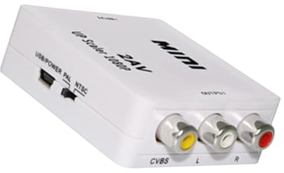 Videokonverterare, AV-adapter - CVBS AV-kompositadapter, CVBS kompositfångare, den till en gammal TV, stöder PAL/NTSC