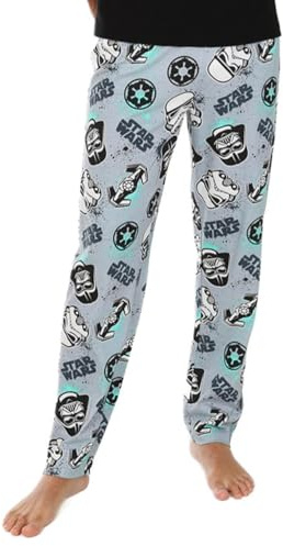 Star Wars Mens Lounge Pants Cotton Grey Pyjama Bottoms (X-Large)