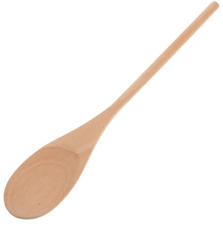 SECFOU 24pcs Wooden Spoon Long Handle Cooking Spoons Unfinished Kitchen Utensils for Pasta Stirring Mixing Serving
