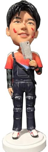 Helgee Custom Bobblehead Slaughtering Generic Custom Wackelkopf, personalisierbar, voll, Actionfigur basierend auf Ihrem Foto, benutzerdefinierte personalisierte einzigartige handgefertigte