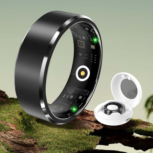 Smart Ring for Men Women - 2025 AI Sleep Tracking Wearable, Meditation, Fitness Tracker with Heart Rate/Blood Oxygen/Stress, Women's Health, Air Shutter, 5ATM Waterproof, Android & iOS Compatible