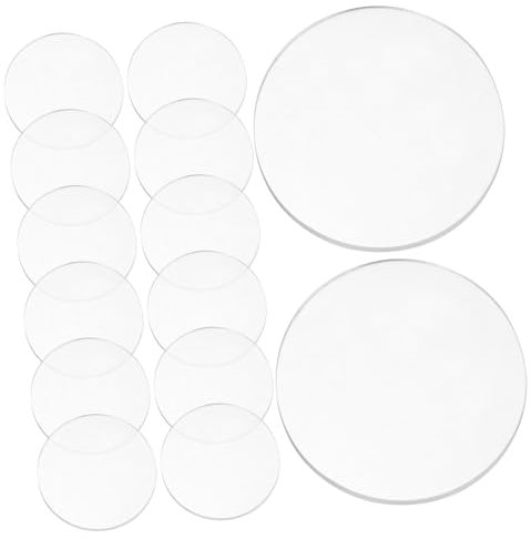 VILLFUL Transparente Acrylscheiben Rund Acrylkreisrohlinge Durchsichtige 20 Stück Runde Acrylplatten Acrylscheiben Mit Loch