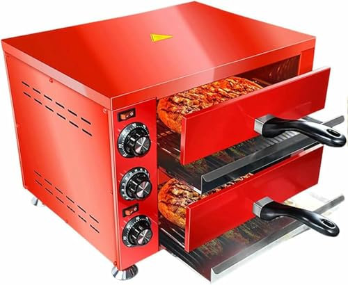 BTOIASYHF Cuisinière À Pizza sur Comptoir, Four Électrique À Pizza Intérieur, Cuisinière À Pizza Commerciale À Deux Étages avec Minuterie, Idéal pour Les Restaurants Familiaux.