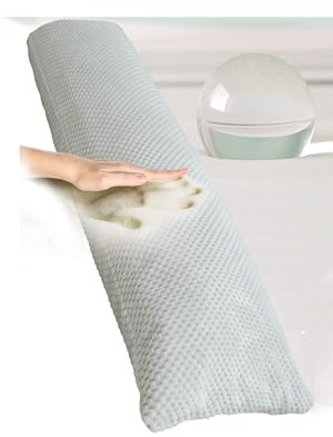 Traumreiter Seitenschläferkissen mit Bezug Perlweiß Deluxe, orthopädisches Memory Foam Kissen Visco für Seitenschläfer, ca. 140x40 langes Lagerungskissen Erwachsene Body Pillow