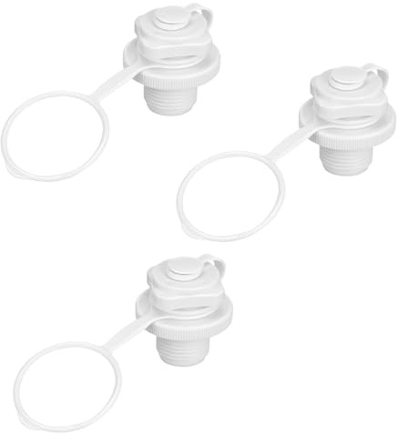 ROMISBABA 3 Piezas Válvula de Aire Roscada para Bote Inflable Tapón Anti-Fugas Espiral para Kayaks Piscinas Hinchables y Colchones de Aire Reemplazo sin Base Fácil Instalación