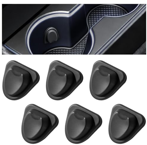 6PCs Car Cup Holder Insert,Anti-Shock & Non-Slip Cup Holder Limiter Inserts | Silicone Cupholder Stabilizer Pad with Self-Adhesive,Shockproof Drink Bottle Coasters Insert Slip Limiter for Car Truck SUV