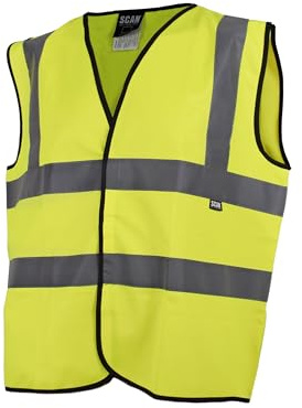 Scan Unisex Scawwhvw Hi Vis säkerhetsväst, gul, M UK