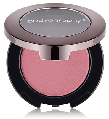 Bodyography Pressed Blush | Silky, Buildable Powder Formula for Cheeks | Rich Pigment with Long-Wearing Finish | Paraben, Gluten, Talc, Fragrance, Cruelty-Free & Vegan | Flirt - Mauve Pink