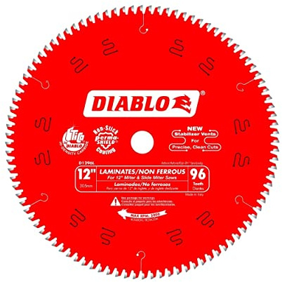 Freud D1296L Diablo Melamin, Laminatboden und Holzsägeblatt, 30,5 cm Durchmesser, 96 t TCG 2,5 cm Dorn