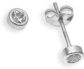 Ohrstecker Paar echt 14 Karat Gold 585 mit Zirkonia Durchmesser 3mm