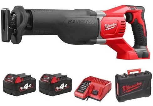 Milwaukee MILM18BSX4 M18BSX-402C Reciprocating Saw 18V 2 x 4.0Ah Li-Ion