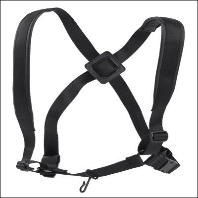 Ortola 1670 Seil, gekreuzt, Gurt für Saxophon, Schwarz